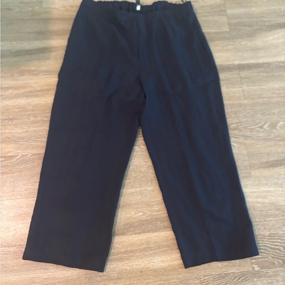 J.jill pants ponte full-leg Cropped Large black minimalist high rise Travel - Picture 3 of 9